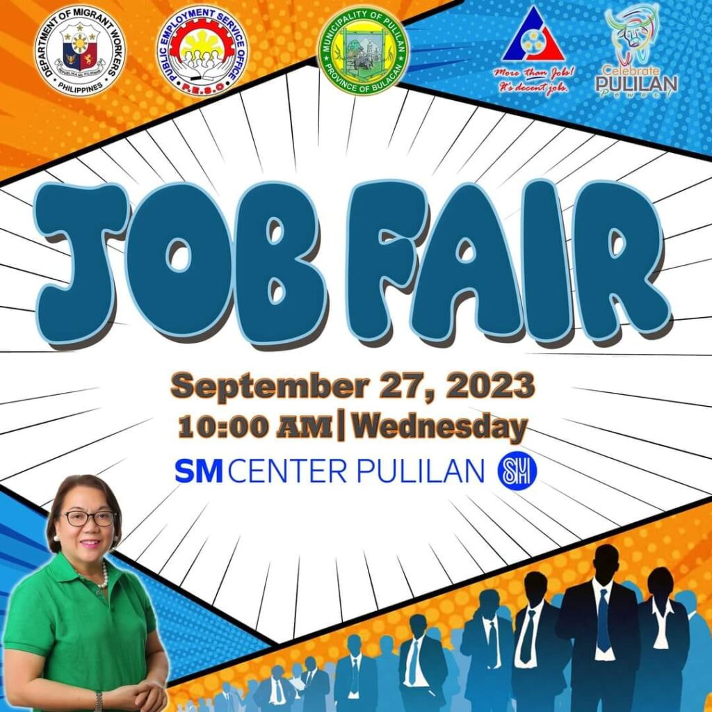 ‘JOB FAIR” at SM CENTER PULILAN (September 27, 2023 10:00 AM l ...